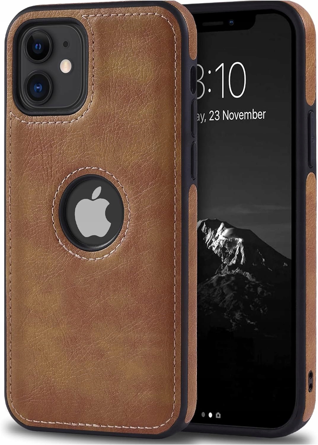 RabitMob chrbty pre Apple iPhone 12 / 12 PRO PREMIUM EKO-KOŽA hnedá